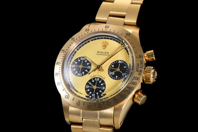 top-tier watch Rolex retro series chronograph manual chronograph movement 18k gold plate men's watch front view
