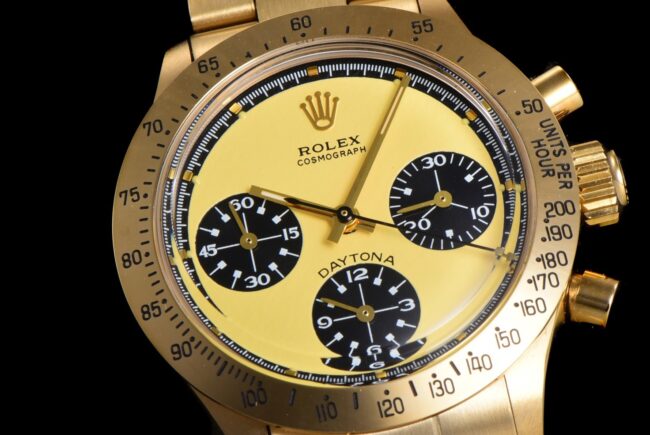 top-tier watch Rolex retro series chronograph manual chronograph movement 18k gold plate men's watch detail shots