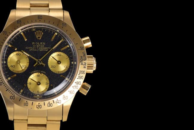 top-tier watch Rolex manual chronographmovement retro series 18K gold black dial men's watch detail shots