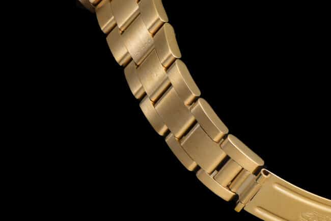 top-tier watch Rolex manual chronographmovement retro series 18K gold black dial men's watch clasp picture