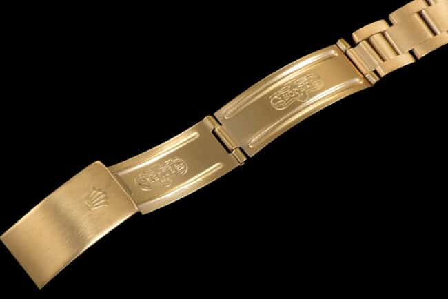 top-tier watch Rolex manual chronographmovement retro series 18K gold black dial men's watch clasp picture