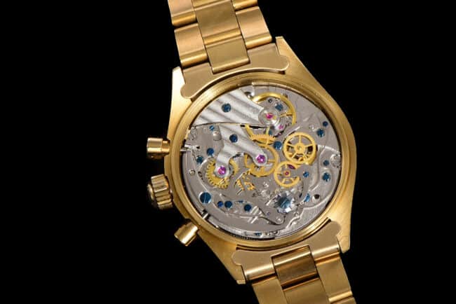 top-tier watch Rolex manual chronograph movement retro series 18K gold black dial men's watch movement picture