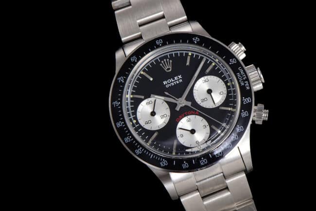 top-tier watch Rolex retro series manual chronograph movement black dial men's watch front view