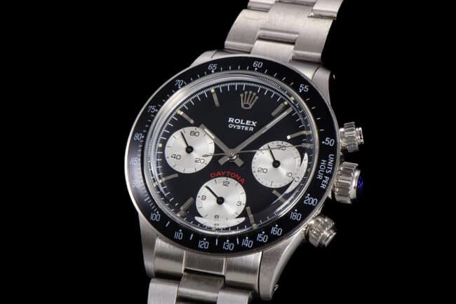 top-tier watch Rolex retro series manual chronograph movement black dial men's watch front view