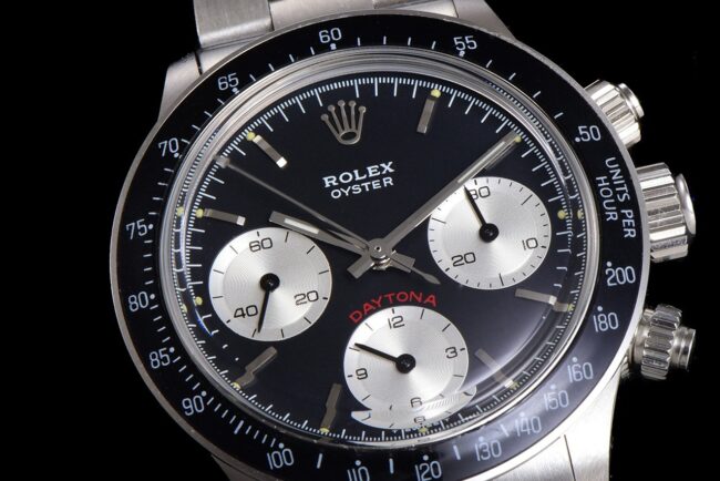 top-tier watch Rolex retro series manual chronographmovementblack dial men's watch detail shots