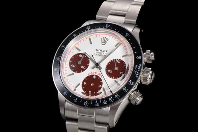 top-tier watch Rolex retro manual chronograph movement series white dial men's watch front view