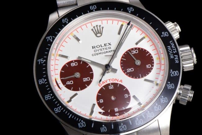 top-tier watch Rolex retro manual chronograph movement series white dial men's watch front view