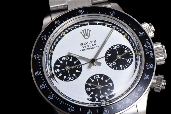 top-tier watch Rolex white dial men's retro series manual chronograph movement watch detail shots