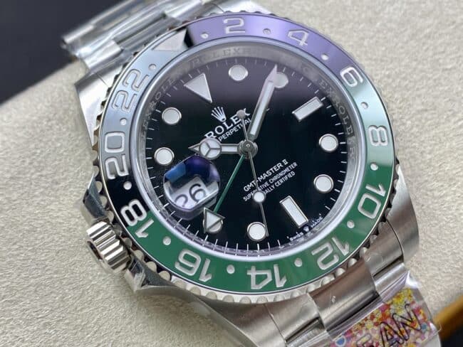 Factory C top-tier replicaRolexGMT-MasterGMT Sprite ring men's mechanical watch front view