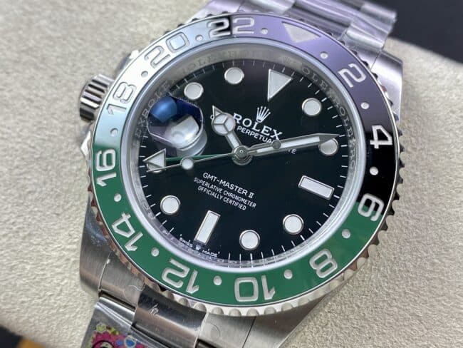 Factory C top-tier replicaRolexGMT-MasterGMT Sprite ring men's mechanical watch front view