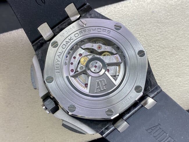 top-tier replicaAudemars PiguetRoyal Oak offshore 26400black dial men's mechanical watch movement picture