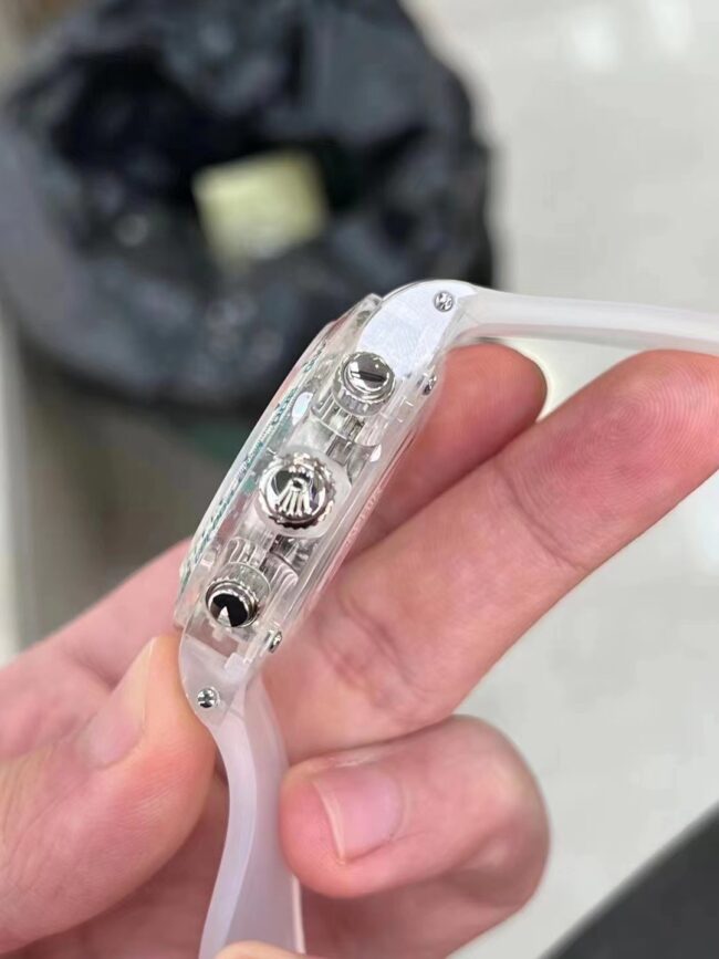 Top Rolex Daytona Customized AET 4130 Movement Sapphire Crystal Case Men's Mechanical Watch Side View