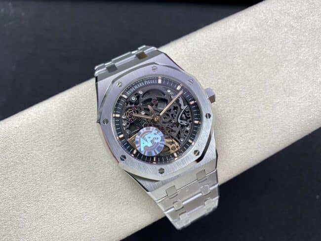 top-tier replicaAudemars Piguet Skeleton Royal Oak Offshore 15407ST.OO.1220ST.01 Men's Mechanical Watch Front View