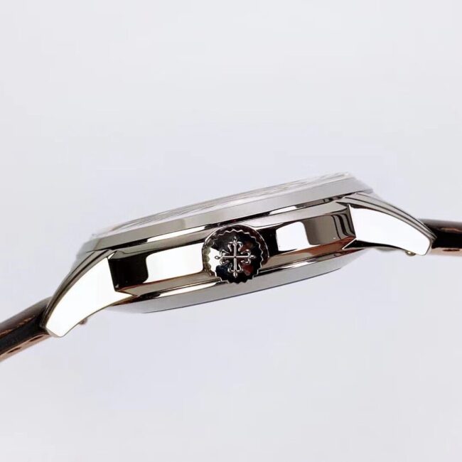 top-tier replicaPatek PhilippePP super complex function 5320G series white steel white dial men's mechanical watch side view