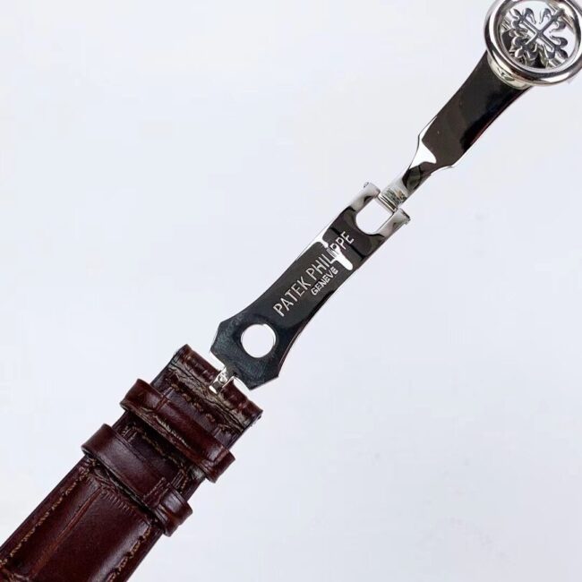 top-tier replicaPatek PhilippePP super complex function 5320G series white steel white dial men's mechanical watch clasp picture