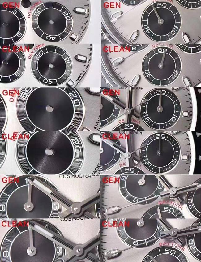 C factory Gray Daytona Real vs. Fake Comparison Review - Rolex Top Watch Detail Comparison Chart