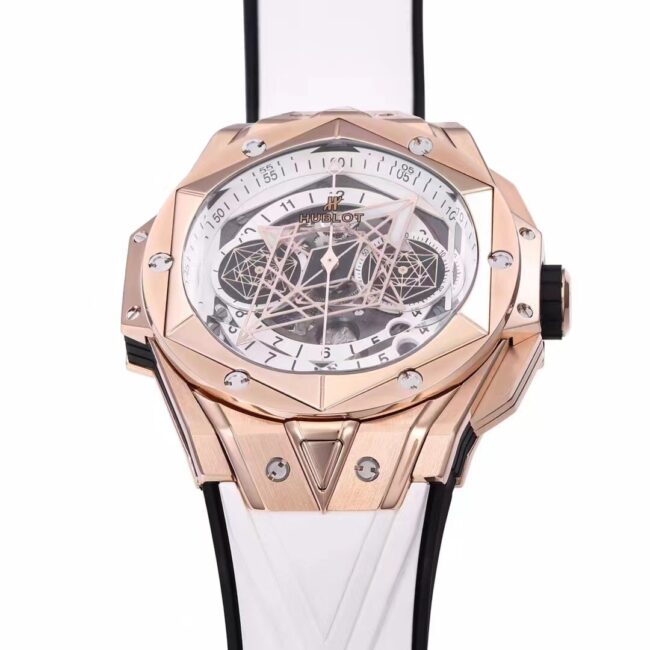top-tiersuper cloneBBF white steel extreme HUBLOTHublot watch new II tattoo second generation watch front view