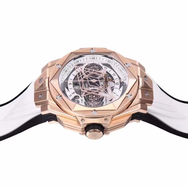 top-tiersuper cloneBBF white steel extreme HUBLOTHublot watch new II tattoo second generation watch side view
