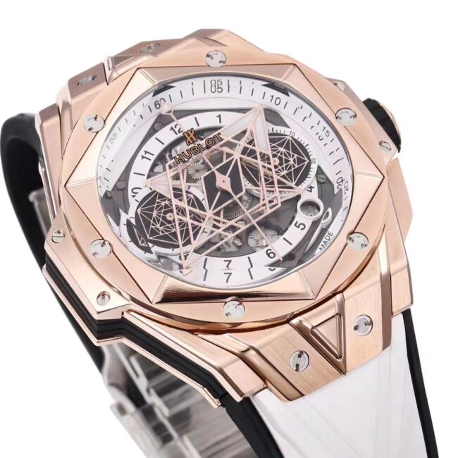 top-tiersuper cloneBBF white steel extreme HUBLOTHublot watch new II tattoo second generation watch front view