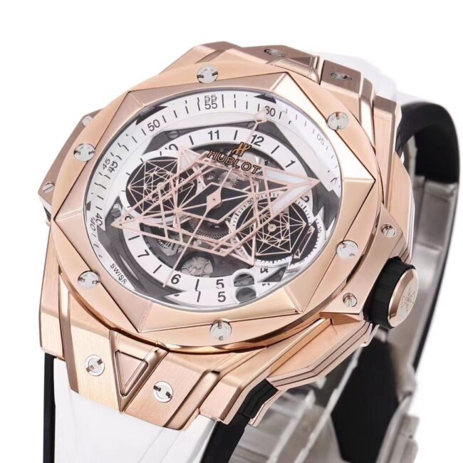 top-tiersuper cloneBBF white steel extreme HUBLOTHublot watch new II tattoo second generation watch front view
