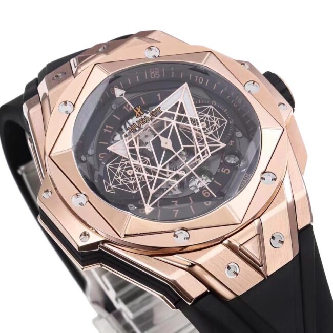 Big factory high-quality replicablack dialBBF extreme replicaHublot watch new tattoo second generation watch Hublot's most popular model front view