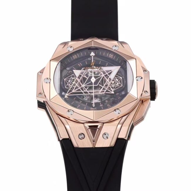 Big factory high-quality replicablack dialBBF extreme replicaHublot watch new tattoo second generation watch Hublot's most popular model front view