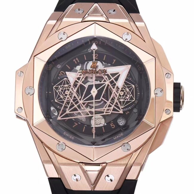 Big factory high-quality replicablack dialBBF extreme replicaHublot watch new tattoo second generation watch Hublot's most popular model front view