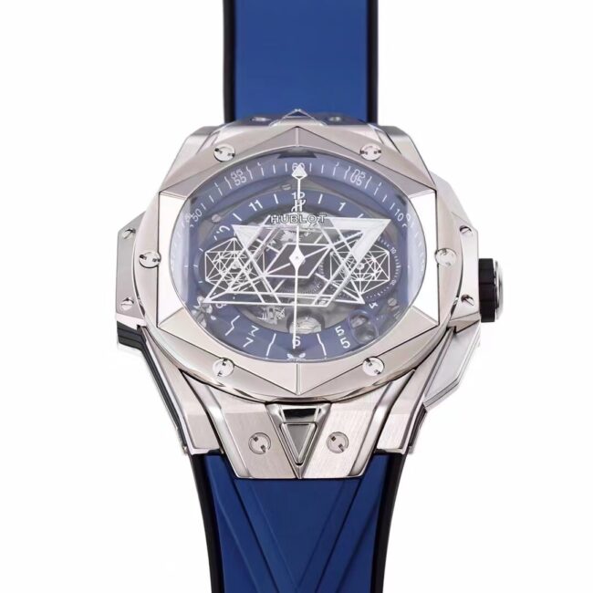 top-tier replicaBBFHUBLOTHublot watch new II tattoo second generation watch blue dial front view