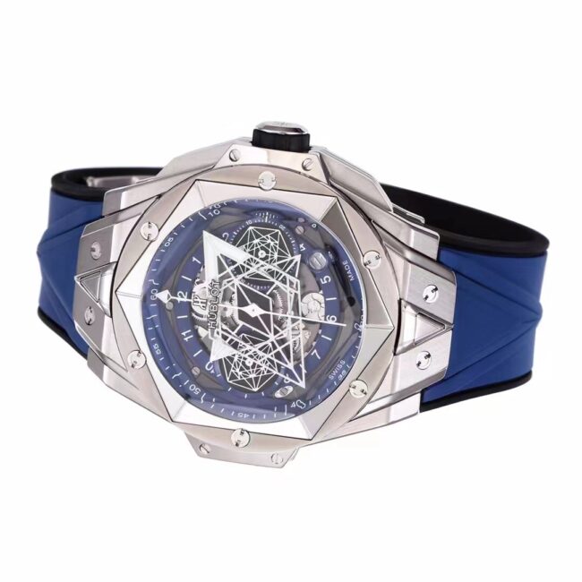 top-tier replicaBBFHUBLOTHublot watch new II tattoo second generation watch blue dial front view