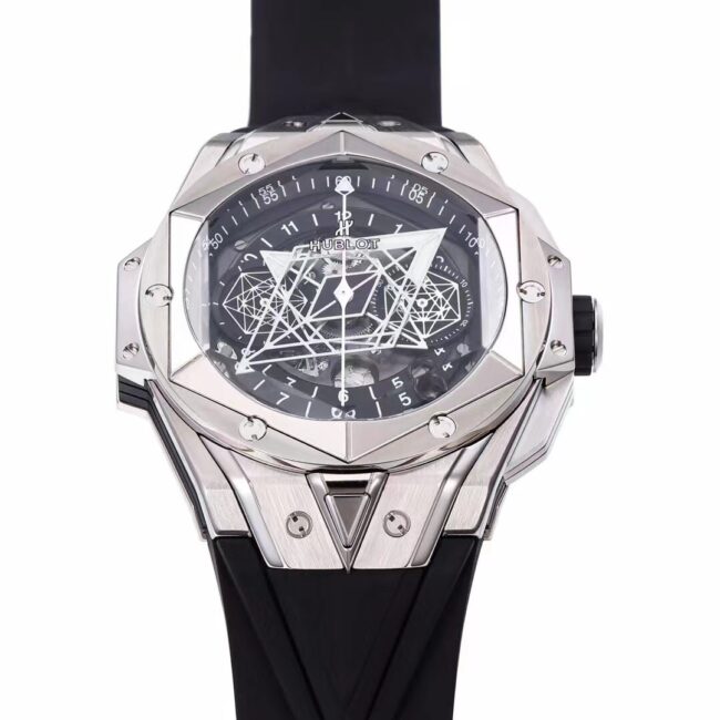 Big factory high-quality replicaBBF extreme replicaHublot watch black dial Hublot's most popular brand new tattoo second generation watch front view