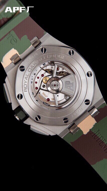 top-tiersuper cloneAPFgreen dialAudemars PiguetRoyal Oak Offshore 26400 top-tier watch movement picture
