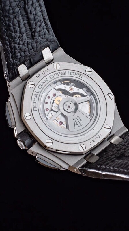 Dachang high-quality replicaAPFblack dialAudemars PiguetRoyal Oak offshore 26400 capped movement picture