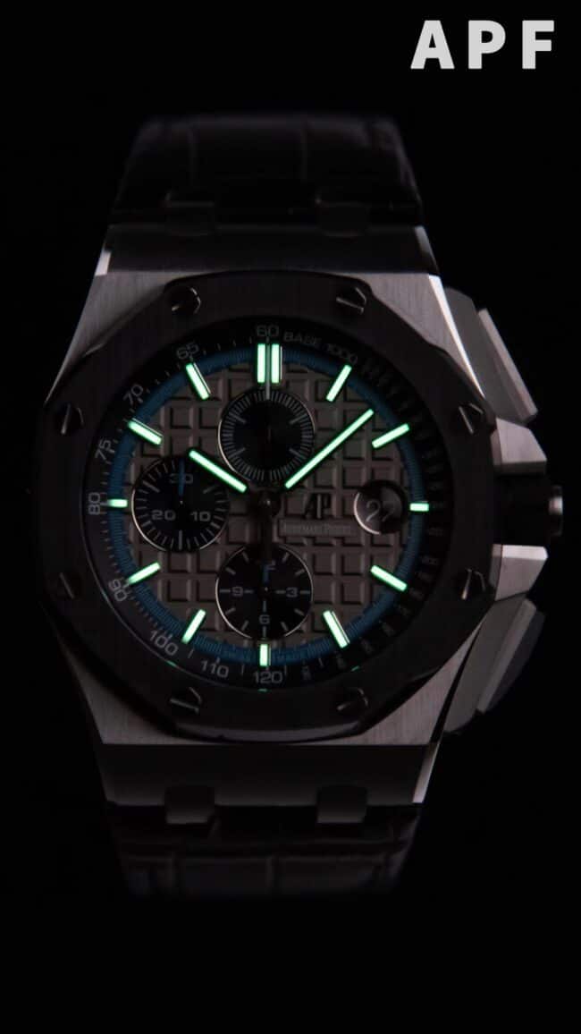 Large factory high-quality replicaAPFAudemars PiguetRoyal Oakblack dial offshore 26400 watch top-end lume picture