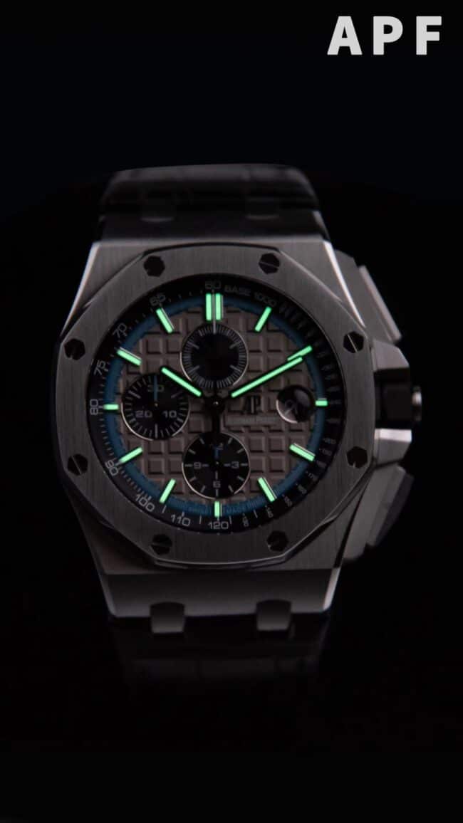 top-tier replicaAPFAudemars PiguetRoyal Oak offshore 26400 watch top-tier white steel genuine lume picture
