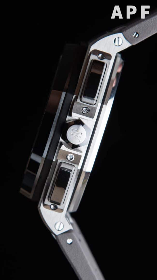 top-tiersuper cloneAPFAudemars PiguetRoyal Oak Offshore 26400 watch gray dial side view
