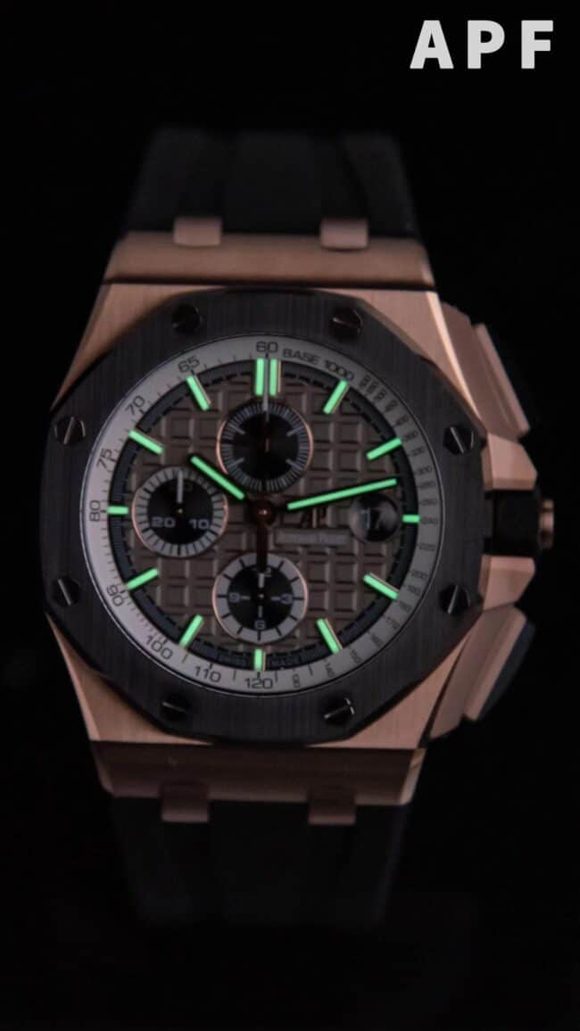 top-tiersuper cloneAPFAudemars PiguetRoyal Oak concentrates on developing gray plate lume map