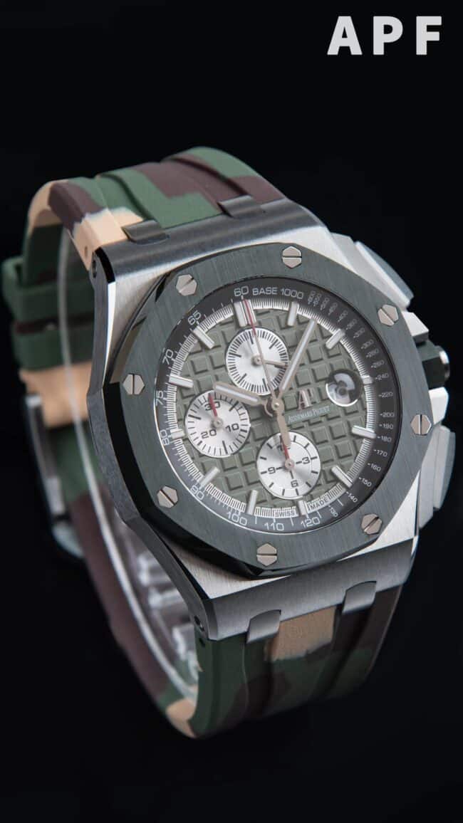 Big factory high-quality replicaAPFAudemars PiguetRoyal Oakgreen dial eliminates fake offshore 26400 watch front view