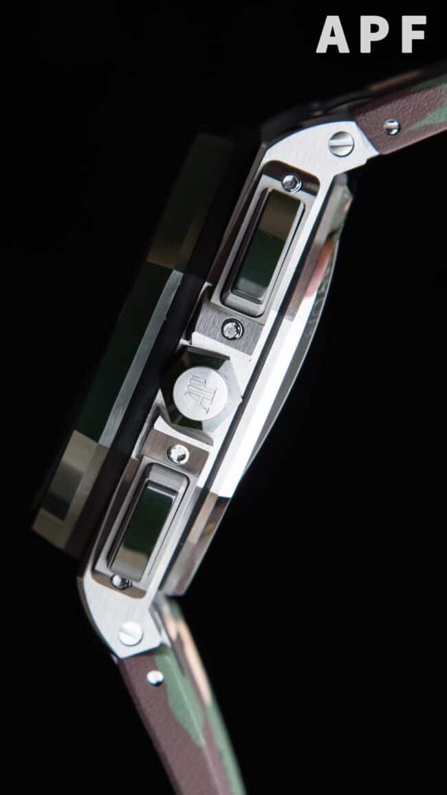 Big factory high-quality replicaAPFAudemars PiguetRoyal Oakgreen dial eliminates fake offshore 26400 watch side view
