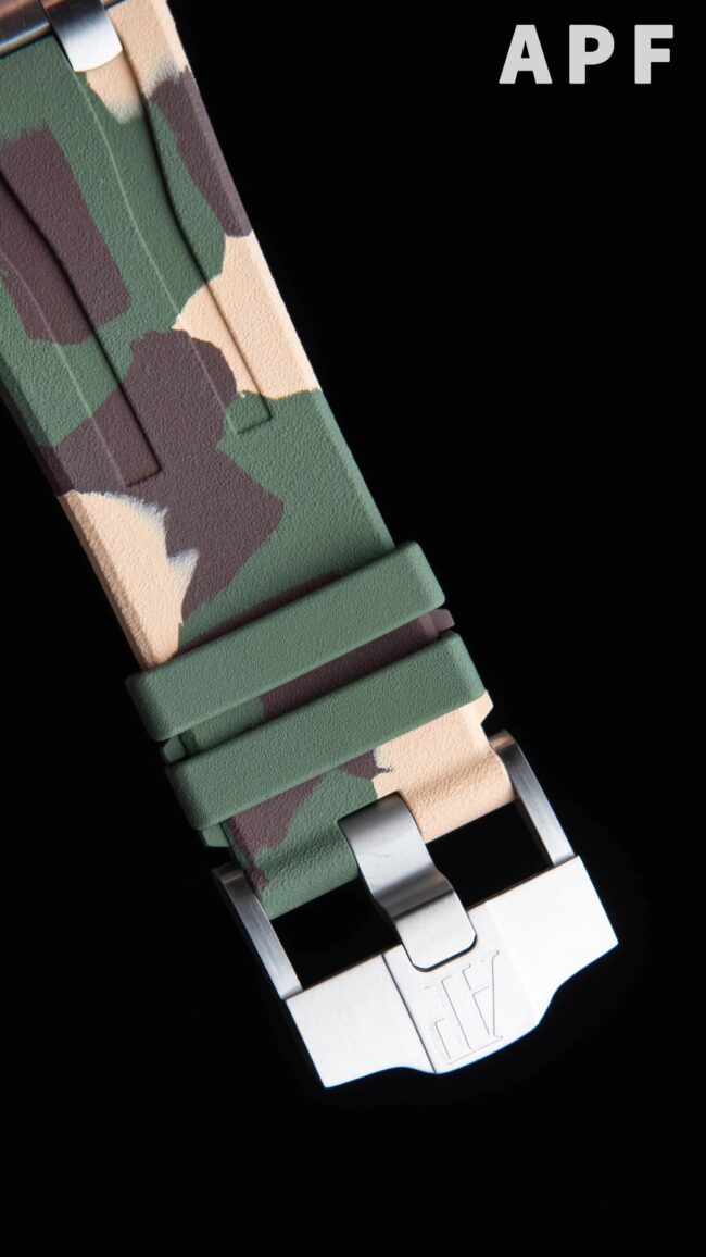 Big factory high-quality replicaAPFAudemars PiguetRoyal Oakgreen dial put an end to fake offshore 26400 watch clasp picture