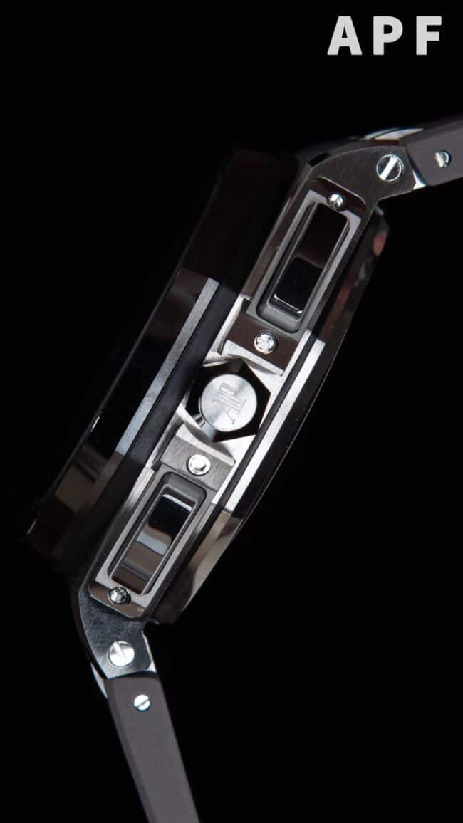 top-tier replicaAPFAudemars PiguetRoyal Oak offshore gray plate 26400 watch breaks OEM blockade technology side view