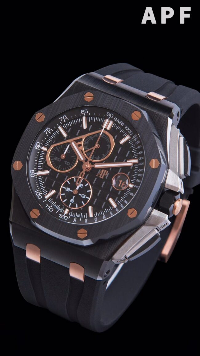 top-tier replicaAPFAudemars PiguetRoyal Oak offshore 26400ceramicchronograph gray dial watch front view