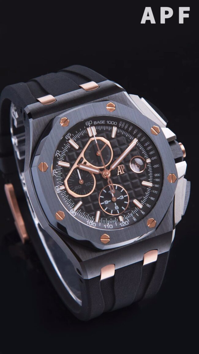 top-tier replicaAPFAudemars PiguetRoyal Oak offshore 26400ceramicchronograph gray dial watch front view