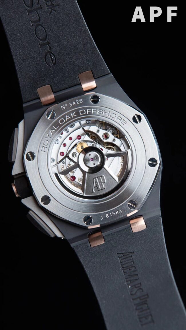 High-quality APFblack dial Audemars PiguetRoyal Oak gray plate offshore 26400 watch from a major manufacturer is the ultimate watch to eliminate fake movement pictures at a glance