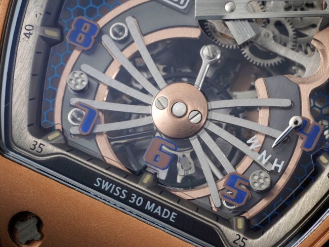 top-tier super cloneRichard Millerose gold creates a real wrist aircraft RM 21-01 aerodynamic tourbillon watch detail shots