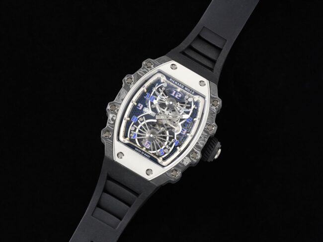 top-tier Richard Mille Skeleton RM 21-01 Aerodynamic Tourbillon Watch - the watch lives up to its name, front view