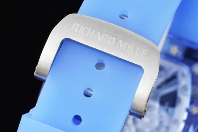 High-quality Richard Mille blue dial from a large manufacturer reproduces the extraordinary sports quality RM12-01 tourbillons apphire crystal transparent version clasp picture