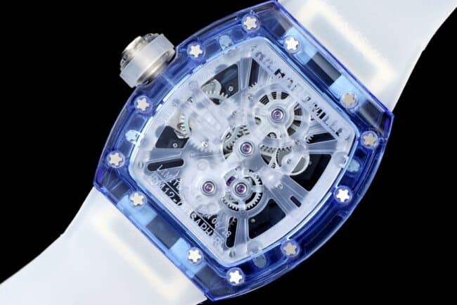 top-tier Richard Mille legendary RM12-01 tourbillonsapphire crystal transparent version of the extraordinary sports quality movement picture