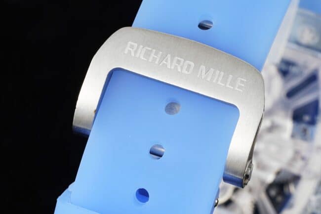 top-tier super cloneRichard Mille reproduces the legendary extraordinary sports quality RM12-01 tourbillonsapphire crystal transparent version clasp picture