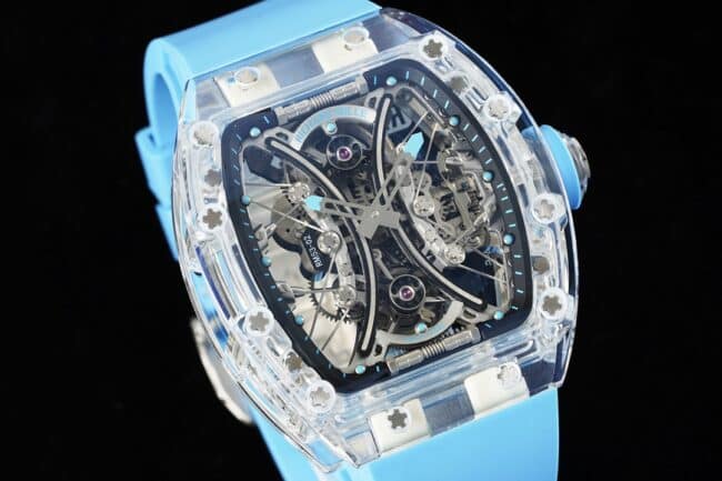 The most exciting Richard Miller tourbillon watch black dialRM Factory latest masterpiece RM 053-02 polo tourbillon front view