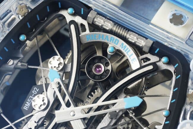 The most exciting Richard Miller replicaurbillon watch black dialRM Factory's latest masterpiece RM 053-02 polo tourbillondetail shots